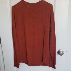 American Eagle Outfitters Rust Long Sleeve Tee